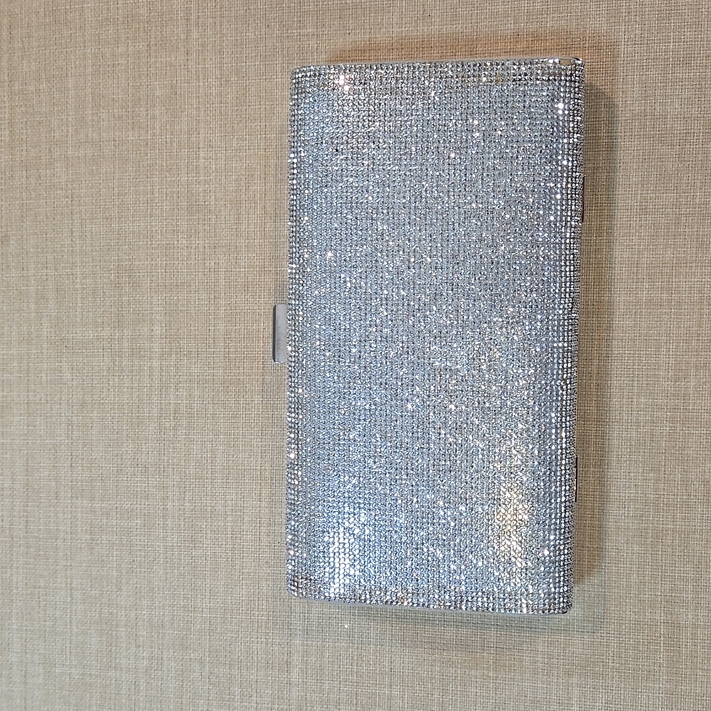 Silver Sparkling Evening Clutch Bag